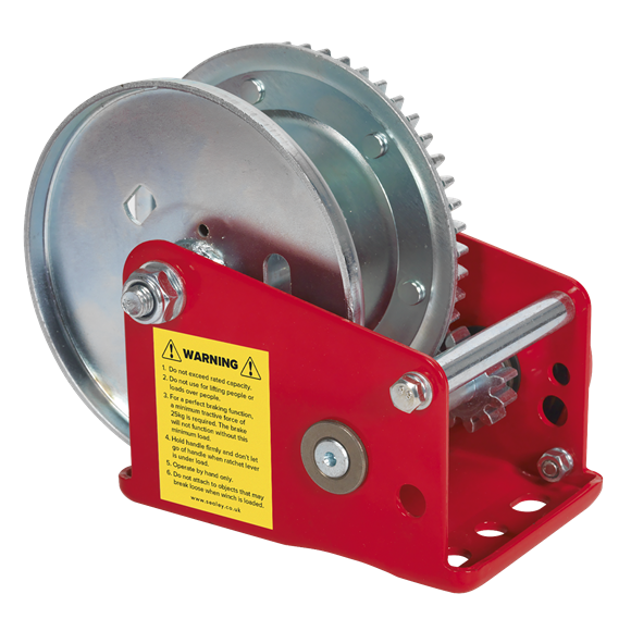 Sealey GWE1200B Geared Hand Winch with Brake 540kg Capacity