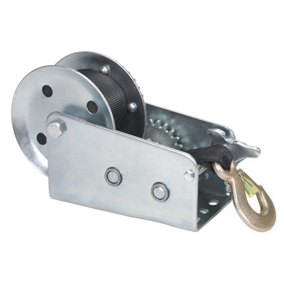 Sealey GWW2000M Geared Hand Winch 900kg Capacity with Webbing Strap