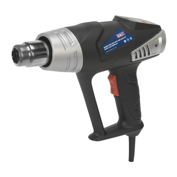 Sealey HS104K Deluxe Hot Air Gun Kit with LED Display 2000W 80-600°C