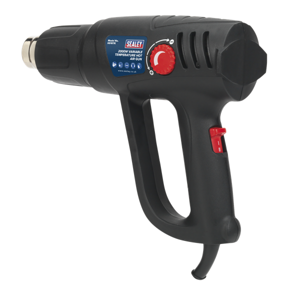 Sealey HS107K Variable Temperature Hot Air Gun Kit 2000W 50-450°C/90-600°C