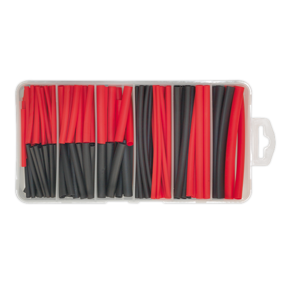 Sealey HST501BR Heat Shrink Tubing Assortment 180pc 50 & 100mm Black & Red