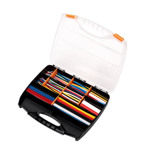Sealey HST590MC Heat Shrink Tubing Assortment 590pc Mixed Colours 50, 100, 150 & 200mm