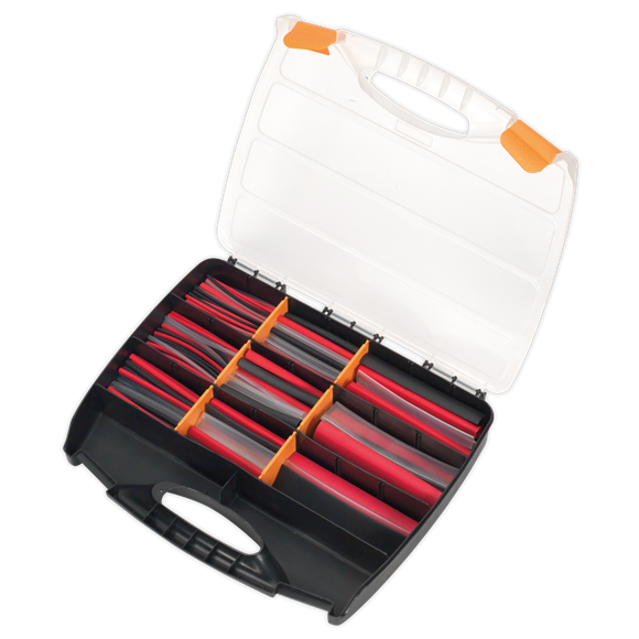 Sealey HSTAL261MC Heat Shrink Tubing Assortment 261pc Mixed Colours Adhesive Lined 100 & 150mm
