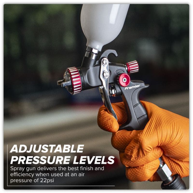 Sealey HVLP04 HVLP Gravity Feed Touch-Up Spray Gun 1mm Set-Up