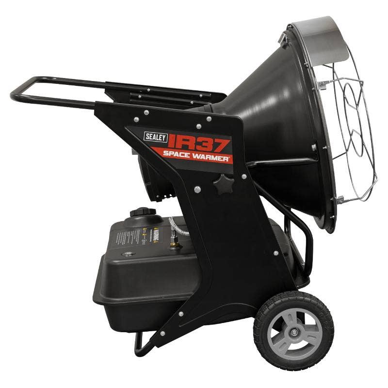 Sealey IR37 Space Warmer Infrared Kerosene/Diesel Heater with Wheels 136,000Btu/hr