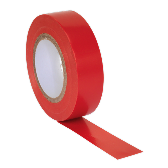 Sealey ITRED10 PVC Insulating Tape 19mm x 20m Red Pack of 10