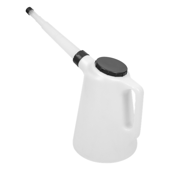 Sealey JDL5 Oil Container with Flexible Spout 5L - Black Lid