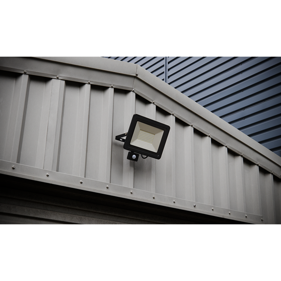 Sealey LED113PIR Extra Slim Floodlight with PIR Sensor 50W SMD LED