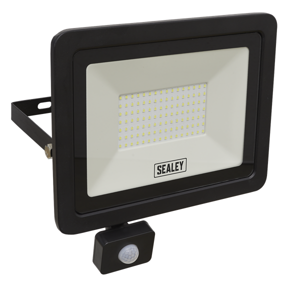 Sealey LED115PIR Extra-Slim Floodlight with PIR Sensor 100W SMD LED