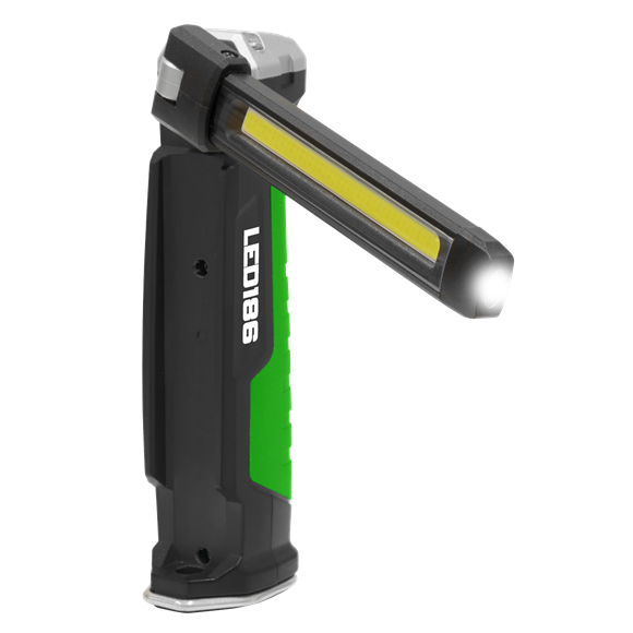Sealey LED186 Rechargeable Slim Folding Inspection Light 6W COB LED & 1W SMD LED Lithium-ion