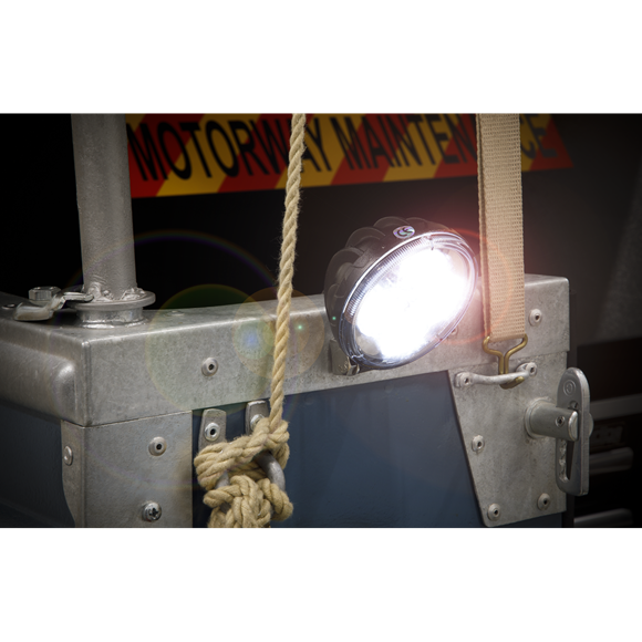 Sealey LED1R Round Work Light with Mounting Bracket 12W SMD LED Mini