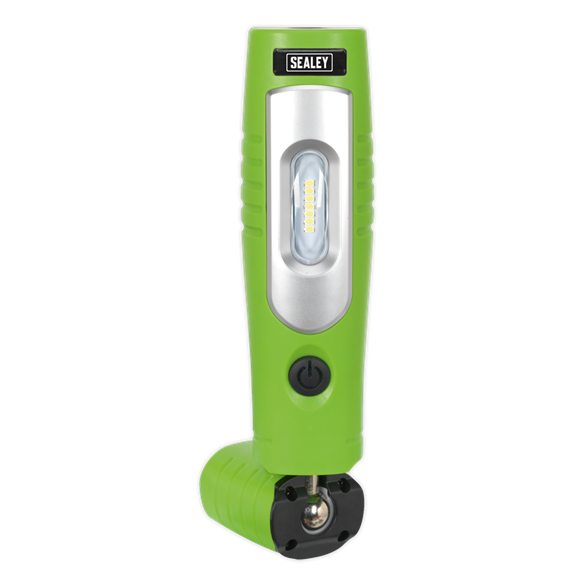 Sealey LED3602G Rechargeable 360° Inspection Lamp 7 SMD & 3W SMD LED Green Lithium-ion