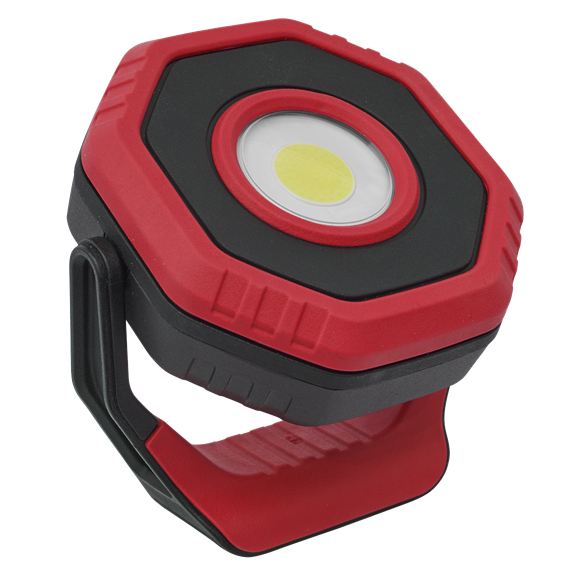Sealey LED700PR Rechargeable Pocket Floodlight with Magnet 360° 7W COB LED - Red