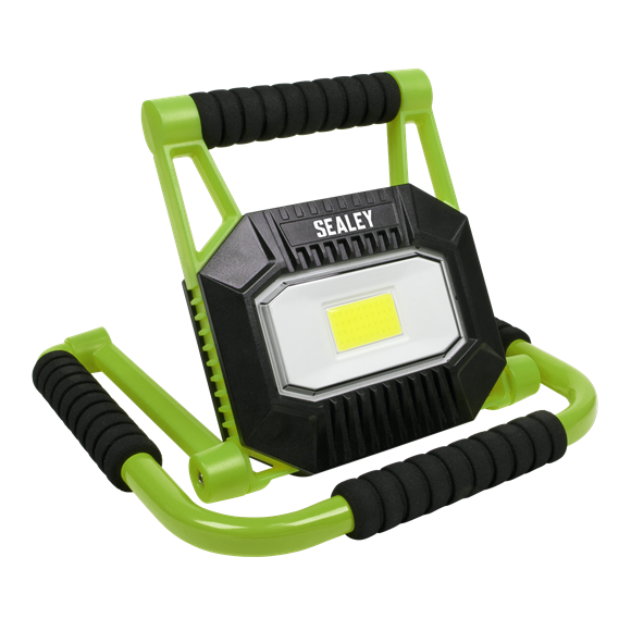 Sealey LEDFL20W Rechargeable Portable Fold Flat Floodlight 20W COB LED Lithium-ion