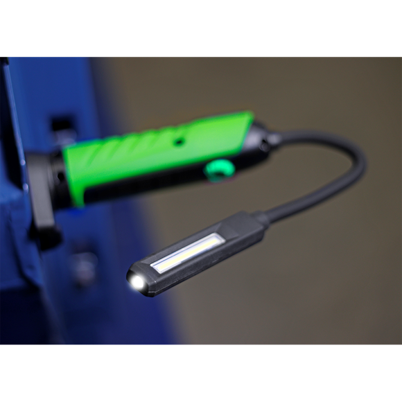 Sealey LEDFLEXG Flexi Rechargeable Inspection Light 5W COB & 1 SMD LED