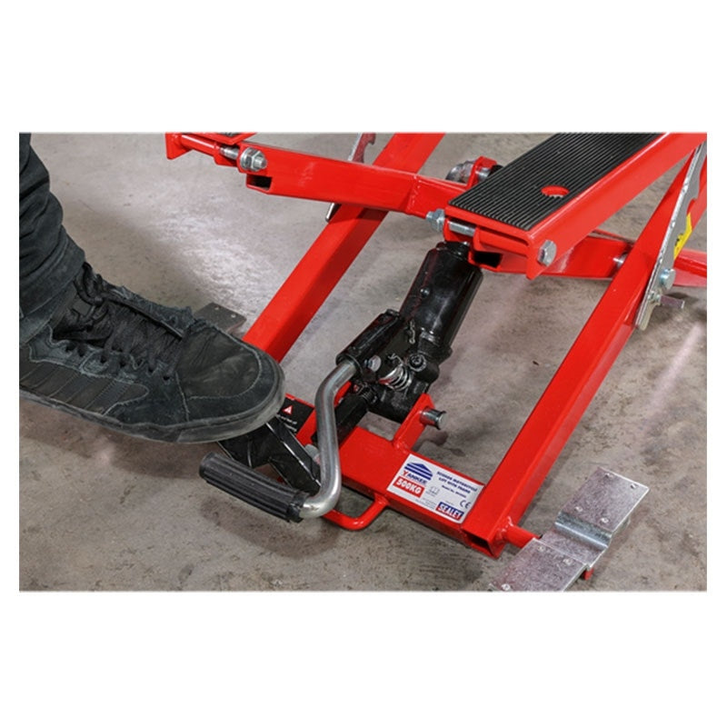 Sealey MC4500 Motorcycle & Quad Scissor Lift 500kg Capacity Hydraulic