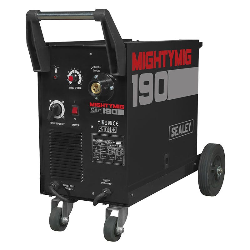 Sealey MIGHTYMIG190 Professional Gas/Gasless MIG Welder with Euro Torch 190A