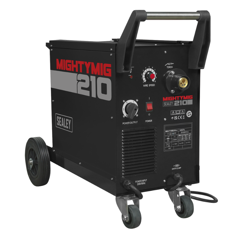 Sealey MIGHTYMIG210 Professional Gas/No-Gas MIG Welder 210Amp with Euro Torch