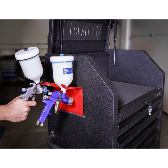 Sealey MSH03 Magnetic Spray Gun Holder - 2 Gun