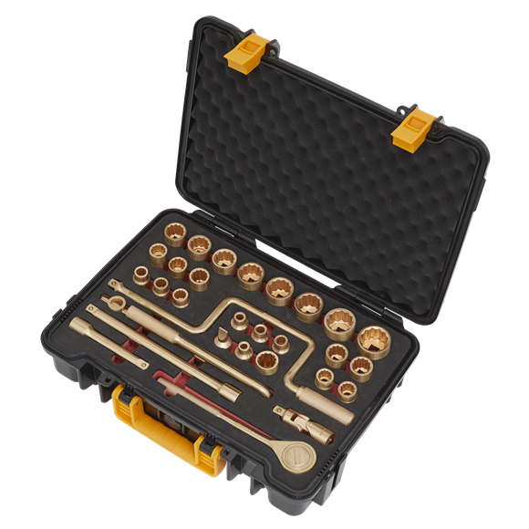 Sealey NS039 Socket Set 31pc 1/2"Sq Drive - Non-Sparking