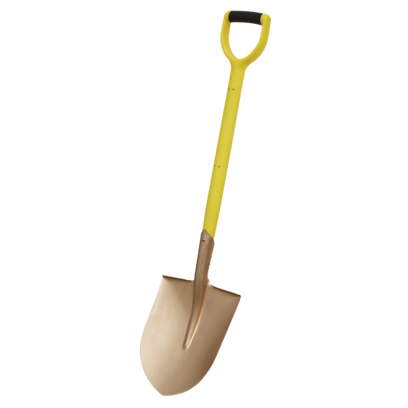 Sealey NS107 Round Point Shovel 240 x 420 x 990mm - Non-Sparking