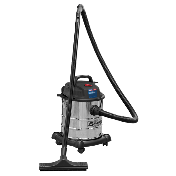 Sealey PC195SD 20L Vacuum Cleaner Wet & Dry Stainless Steel Drum 1200W/230V