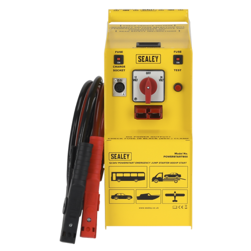 Sealey POWERSTART900 PowerStart Emergency Jump Starter 900hp Start 12/24V