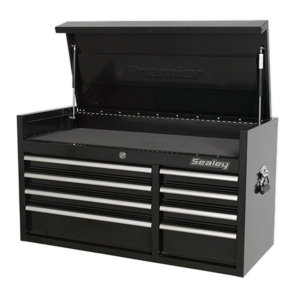 Sealey PTB104008 Topchest 8 Drawer 1040mm Heavy-Duty Black