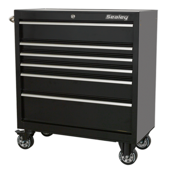 Sealey PTB93006 Rollcab 6 Drawer 930mm Heavy-Duty Black