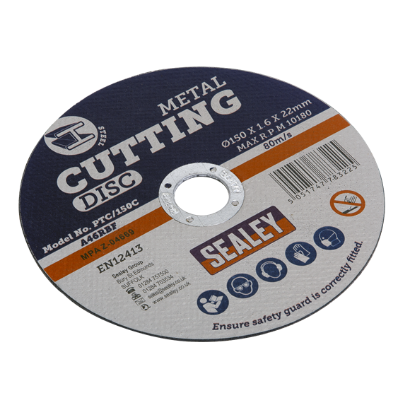 Sealey PTC/150C Cutting Disc Ø150 x 1.6mm 22mm Bore