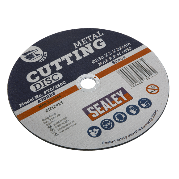 Sealey PTC/230C Cutting Disc Ø230 x 3mm 22mm Bore