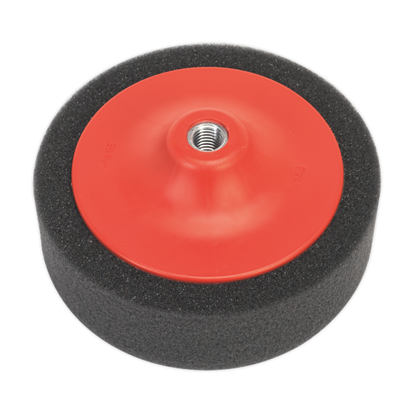 Sealey PTC/CH/M14-P 150 x 50mm Buffing & Polishing Foam Head M14 x 2mm - Black/Soft