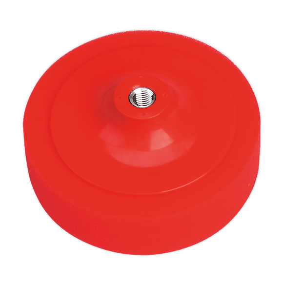 Sealey PTC/CH/M14-R 150 x 50mm Buffing & Polishing Foam Head M14 x 2mm - Red/Ultra-Soft