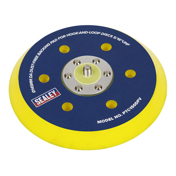 Sealey PTC150DFV DA Dust-Free Backing Pad for Hook-and-Loop Discs Ø145mm 5/16"UNF