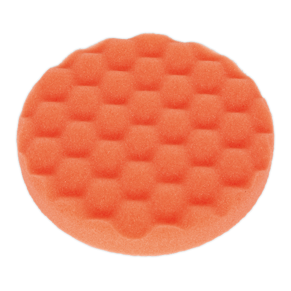 Sealey PTCCHW150O Hook-and-Loop Buffing & Polishing Foam Head 150 x 25mm - Orange/Firm