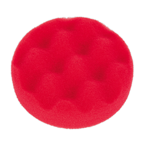 Sealey PTCCHW80R Hook-and-Loop Buffing & Polishing Foam Head 80 x 25mm - Red/Ultra-Soft