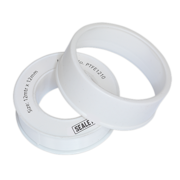 Sealey PTFE1210 PTFE Thread Sealing Tape 12mm x 12m Pack of 10