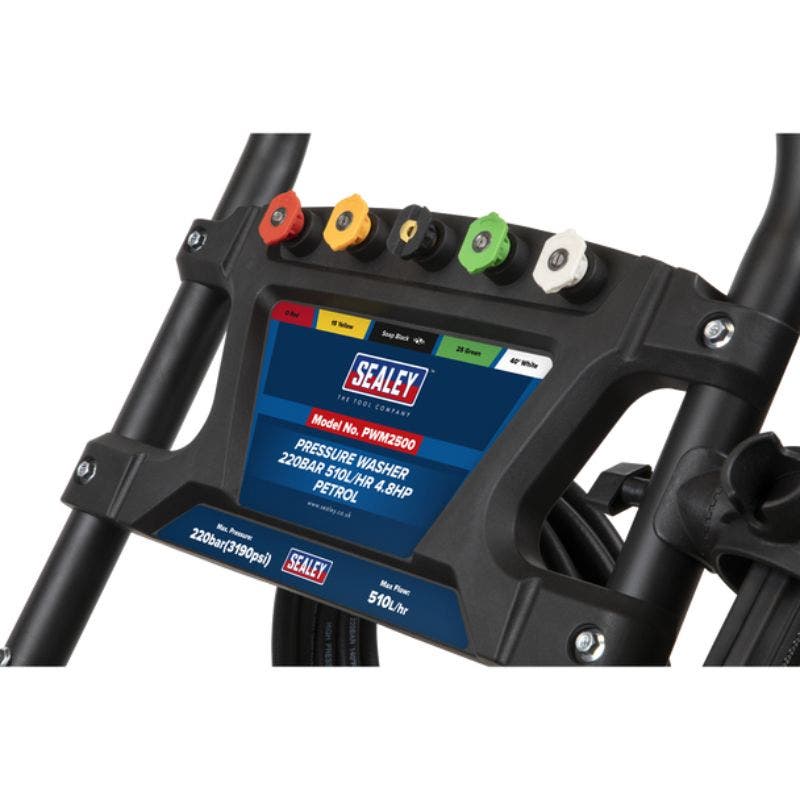 Sealey PWM2500 Pressure Washer 220bar 540L/hr 6.5hp Petrol
