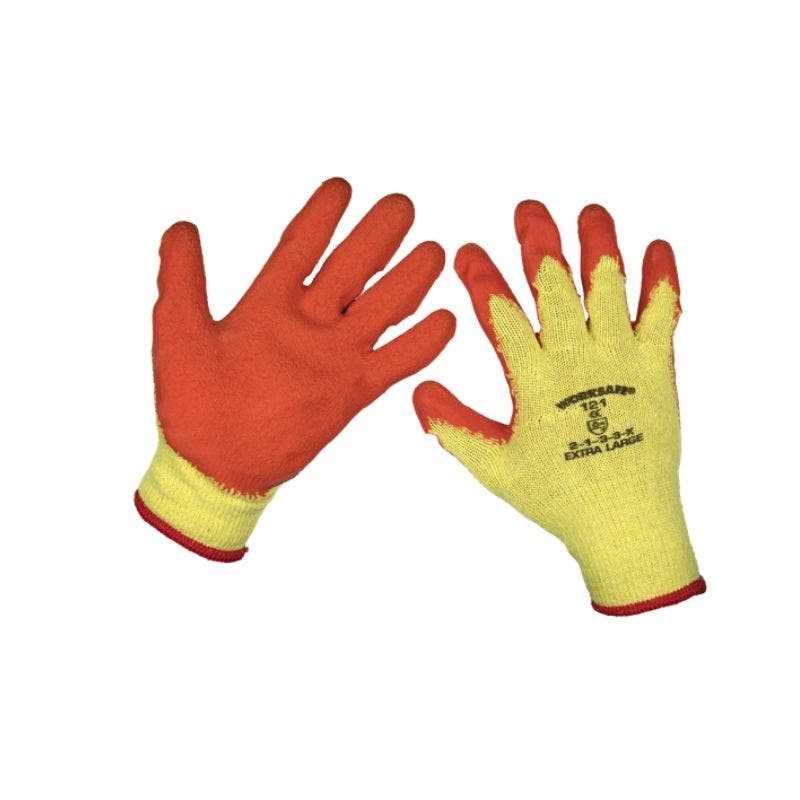 Sealey 9121XL/12 Super Grip Knitted Gloves Latex Palm (X-Large) - Pack of 12 Pairs