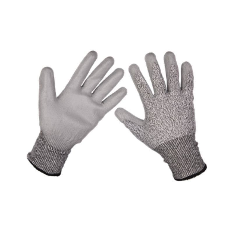 Sealey 9139XL Anti-Cut PU Gloves (Cut Level C - X-Large) - Pair