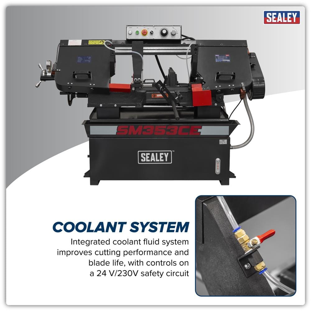 Sealey SM353CE Bandsaw 400mm Horizontal Hydraulic Arm