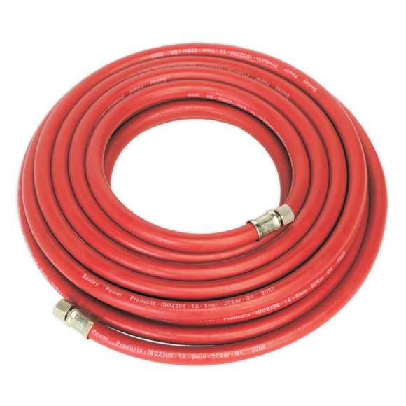 Sealey AHC10 Air Hose with 1/4"BSP Unions 10m x 8mm