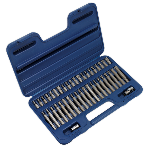 Sealey AK219 TRX-Star*/Hex/Spline Bit Set 42pc 3/8" & 1/2"Sq Drive