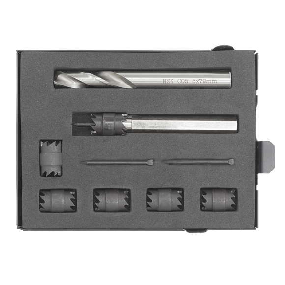 Sealey AK4730 Spot Weld Cutter & Drill Bit Set 9pc Ø10mm