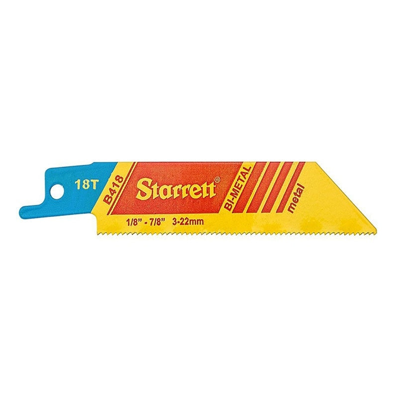 Starrett B418-2 Bi-Metal Unique Straight Fast Cut General Purpose Reciprocating Blade 0.035 Thick Pack of 2