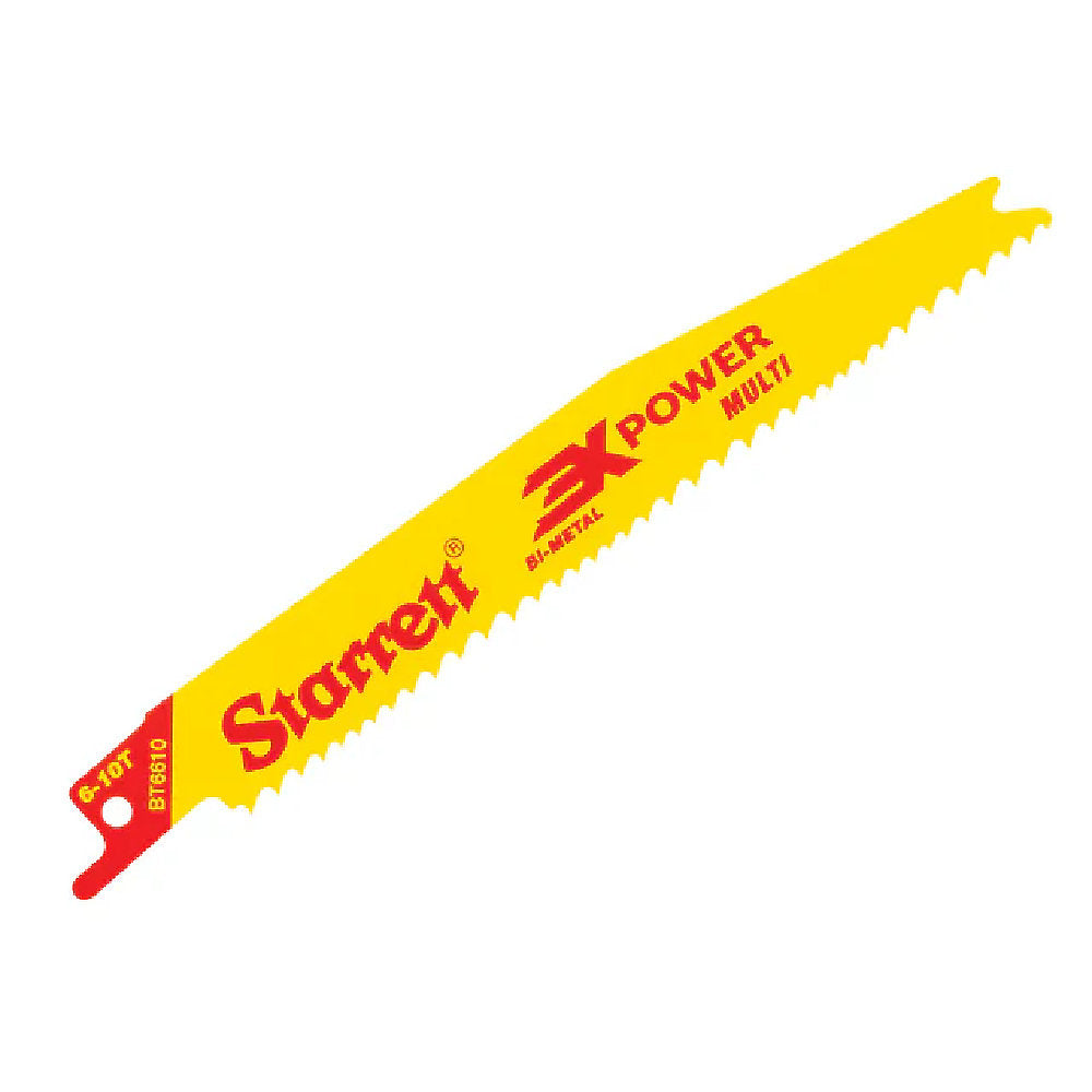 Starrett BT6610-5 Bi-Metal Multi-Purpose Reciprocating Saw Blade 152mm (6") 6-10 TPI (5 Pcs)