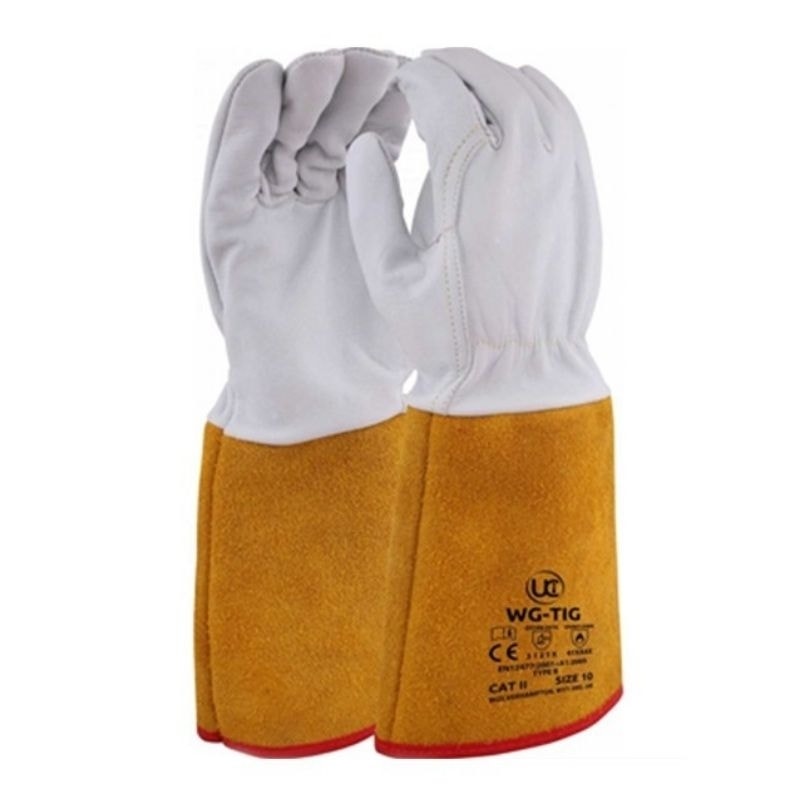 Ultimate Premium Gold Cuff Tig Welding gloves Size 10
