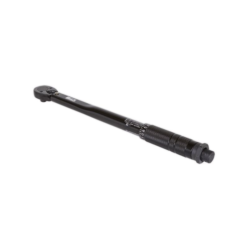 Sealey AK623B Micrometer Torque Wrench 3/8"Sq Drive Calibrated Black Series