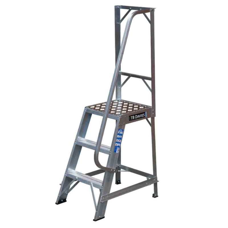 TB Davies 1271-003 3 Tread Heavy-Duty Single Sided Machine Step