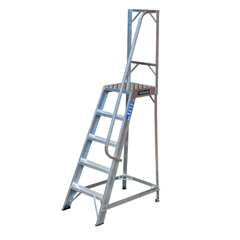 TB Davies 1271-005 5 Tread Heavy-Duty Single Sided Machine Step
